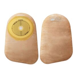 Premier One-Piece Closed End Beige Colostomy Pouch, 9 Inch Length, 1-3/8 Inch Stoma