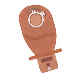 Assura EasiClose Two-Piece Drainable Beige Colostomy Pouch, 10¼ Inch Length, 1-3/8 Inch Flange