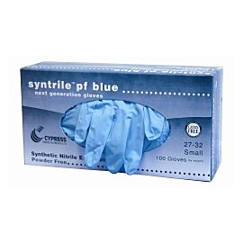 Syntrile pf Nitrile Standard Cuff Length Exam Glove, Extra Large, Blue
