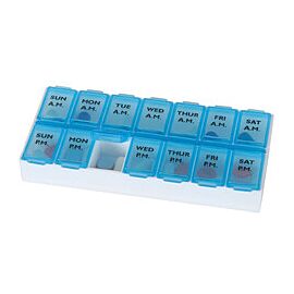 EZY Dose Pill Organizer Blue, White Plastic
