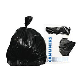 Heritage Trash Bags, Super Heavy Duty, 60 gal, 1.25 mil - Black, 38 in x 58 in