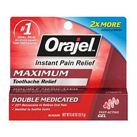 Orajel 20% Strength Benzocaine Oral Pain Relief Oral Gel