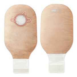 New Image Colostomy Pouch, Drainable - 2-Piece System, 1 Sided Panel, Beige, 12"L