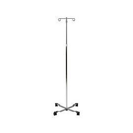 McKesson IV Pole Stand, 2 Hooks, 4 Wheels - Steel, 45 lbs Capacity, 51 1/4 in to 91 3/4 in Height