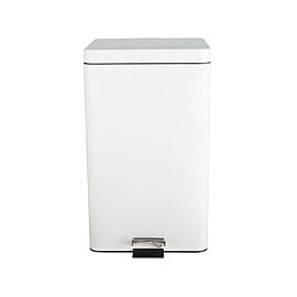 McKesson Steel Trash Can, Removable Plastic Liner - White, 8 gal