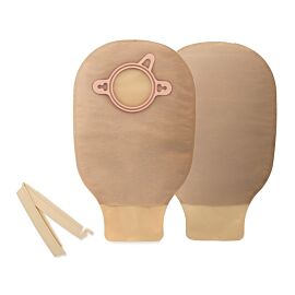 New Image Drainable Beige Colostomy Pouch, 9 Inch Length, Mini , 2¾ Inch Flange