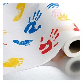 Tiny Tracks Crepe Table Paper, 18 Inch x 125 Foot, White