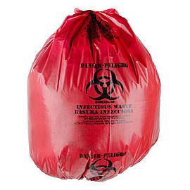 Bio-Bag Infectious Waste Bags - Red with Black Print