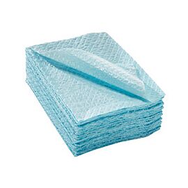 McKesson Procedure Towels- 2-Ply Diamond, Polyback, Blue, 13 x 18 in