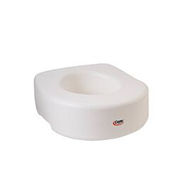 Carex Raised Toilet Seat, Plastic - White, 15 in x 16 in x 5.5 in