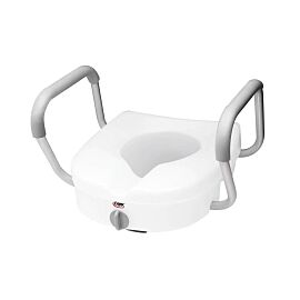 Carex E-Z Lock Raised Toilet Seat with Armrests