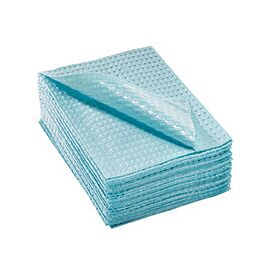 McKesson Procedure Towels - 3-Ply Waffle, Polyback, Blue, 13 x 18 in