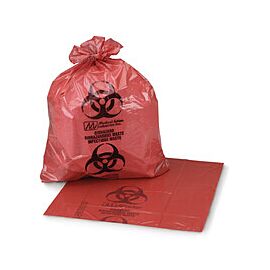 McKesson Infectious Waste Bags - Red, 1.25 mil, 45-55 gal Capacity
