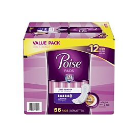 Poise Ultimate Bladder Control Pad, Long Length
