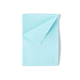 McKesson Procedure Towels- 3-Ply Waffle Embossed, Blue, 13 x 18 in