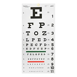 McKesson 20' Test Wall Mount Eye Chart, Letters 5 per Bag