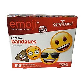 emoji Adhesive Bandage Strips - Sterile Plastic with Non-Stick Pad