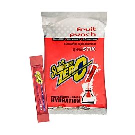 Sqwincher Quik Stik Zero Fruit Punch Electrolyte Replenishment Drink Mix, 0.11 oz. Individual Packet