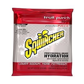 Sqwincher Powder Pack Fruit Punch Electrolyte Replenishment Drink Mix, 23.83 oz. Packet