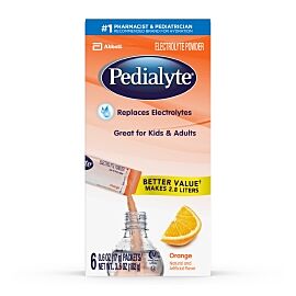 Pedialyte Powder Packs Orange Pediatric Oral Electrolyte Solution, 17 Gram Individual Packet