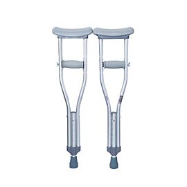 McKesson Underarm Crutches for Children - Aluminum Frame, Push-Button/Wing Nut Adjustment