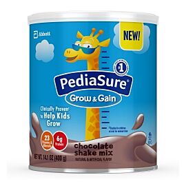 PediaSure Grow & Gain Shake Mix Chocolate Pediatric Oral Supplement, 14.1 oz. Can