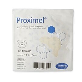 Proximel Silicone Bordered Dressing, Adhesive Foam with Border, 9-1/5 X 9-1/5 inch