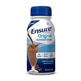 Ensure Original Shake Chocolate Oral Supplement, 8 oz. Bottle