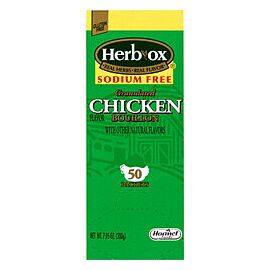 Herb-Ox Chicken Flavor Bouillon Sodium Free Instant Broth 8 oz Packet