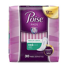 Poise Bladder Control Pads for Women, Light Absorbency - One Size Fits Most, Regular Length, Disposable