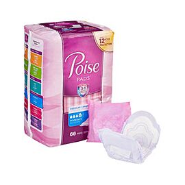 Poise Pads for Bladder Control, Moderate Absorbency, One Size