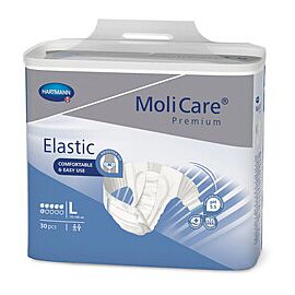 MoliCare Premium Elastic 6D Disposable Diaper Brief, Moderate, Large