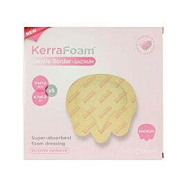 KerraFoam Gentle Border Silicone Foam Dressing, 6-7/10 x 6-9/10 Inch