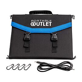 Portable Outlet Solar Panel Charger - Includes 6 ft Charging Cord