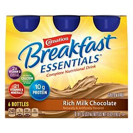 Carnation Breakfast Essentials Chocolate Oral Supplement, 8 oz. Bottle
