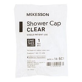 McKesson Clear Shower Cap, One Size Fits Most