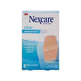 Nexcare Waterproof Adhesive Strips - Plastic Bandages for Knees, Elbows