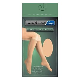 Loving Comfort Mild Anti-Embolism Knee-High Stockings, Medium, Beige