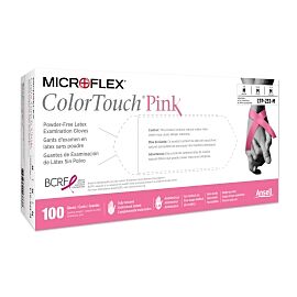 ColorTouch Pink Latex Exam Glove, Medium, Pink