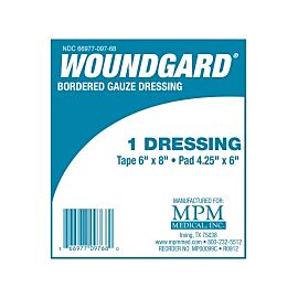 WoundGard White Adhesive Dressing, 6 x 8 Inch