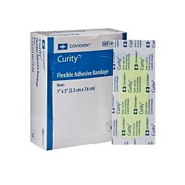 Curity Neon Adhesive Strip, 1 x 3 Inch
