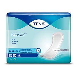 TENA Bladder Control Pads, Moderate Absorbency, Long, 12 Inch, Unisex, White
