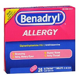 Benadryl Allergy Ultratabs Diphenhydramine Allergy Relief