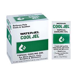 Water Jel Cool Jel Burn Relief 3.5 Gram Individual Packet 2% Strength , 25 Ct