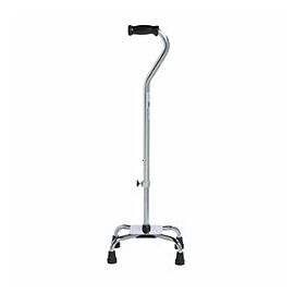 drive Bariatric Quad Cane, Large Base - Aluminum, 500 lbs Capacity, 30 in to 39 in Height