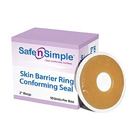 Safe-n'Simple Round Moldable, Standard Wear Skin Barrier Ring 10 per Box