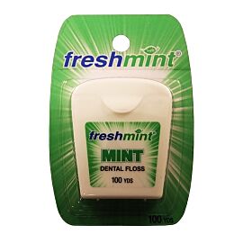 freshmint Mint Flavored Waxed Dental Floss, 100 yds.