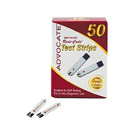 Advocate Glucose Test Strips 50 Strips per Box