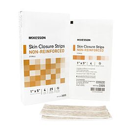 McKesson Flexible Skin Closure Strip 1 x 5" Sterile 25 per Box