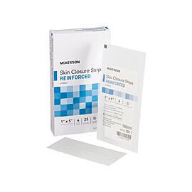 McKesson Reinforced Skin Closure Strip 1 x 5" Sterile 25 per Box